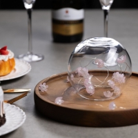 Гирлянда &laquo;Нить&raquo; 2 м роса с насадками &laquo;Цветы&raquo;, IP20, нить серебристая, 20 LED, 4.6 В, батарейки AG13x3 (в комплекте), 3 режима, свечение тёплое белое