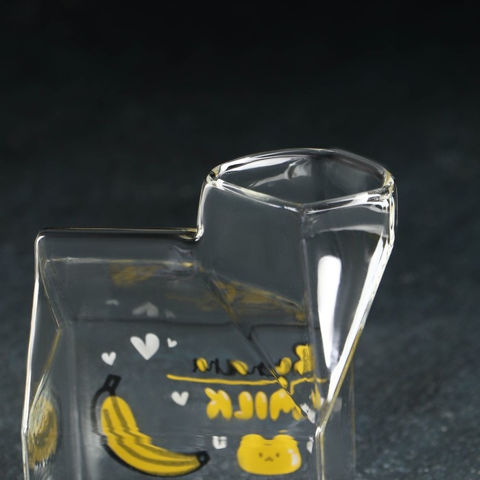 Молочник стеклянный &laquo;Пакет&raquo;, 400 мл, 7&times;9&times;9,5 см