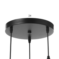 Светильник ЭкономСвет "Фиори" 3x40Вт E27 черный-золото 42х42х78 см.