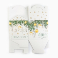 Коробка кондитерская с окном, сундук, &laquo;Уютный новый год&raquo; 20 х 20 х 20 см, Новый год