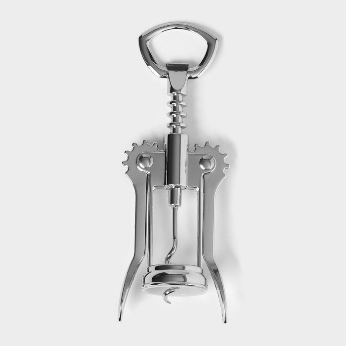 Штопор Доляна «Мастер», 16 см, цвет серебряный Штопор Доляна «Мастер», 16 см, цвет серебряный