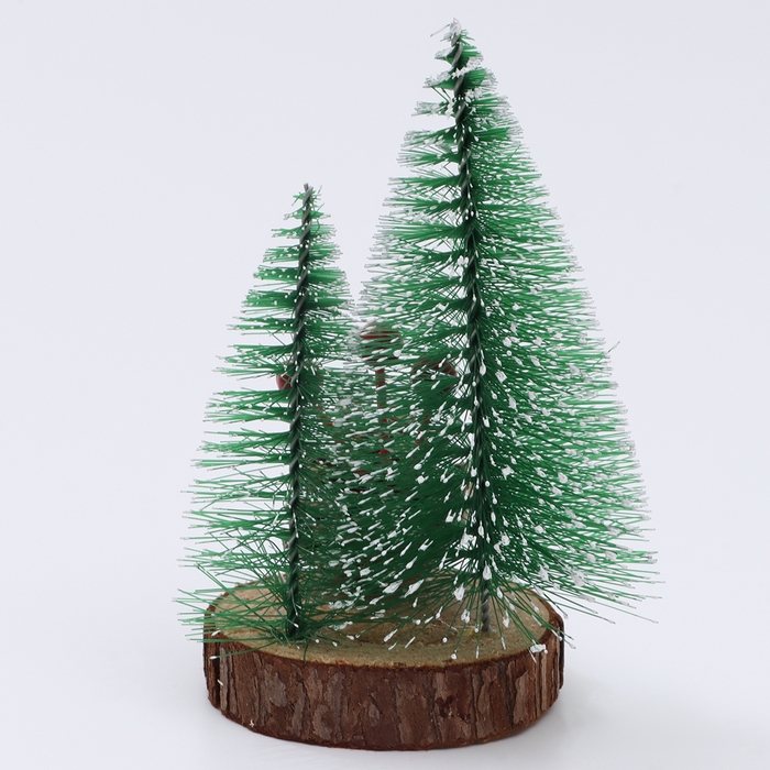 Новогодний декор &laquo;Две ёлки с шишкой&raquo;, наподставке, 8,5 &times; 10 &times; 16 см