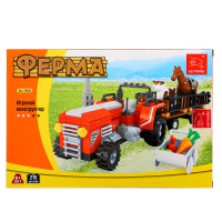 Конструктор Ферма «Трактор с животными», 215 деталей Конструктор Ферма «Трактор с животными», 215 деталей