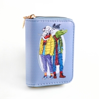 Кошелёк на молнии "Выбражулька", цвет голубой
