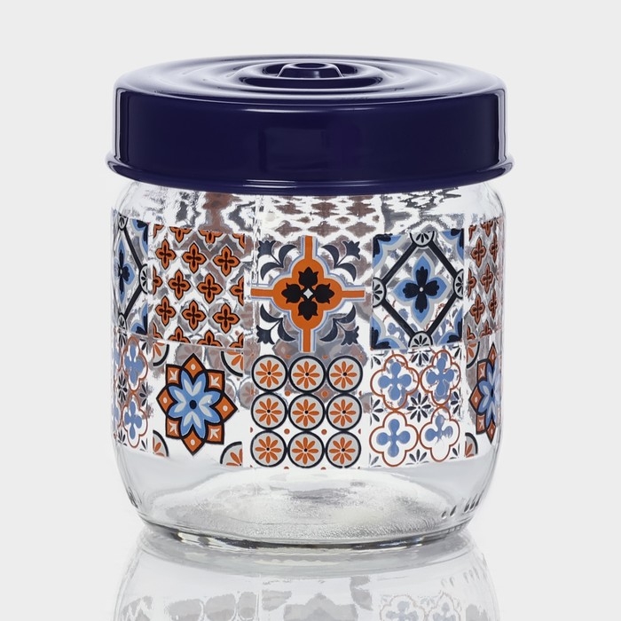 Банка стеклянная для сыпучих продуктов &laquo;Мозаика&raquo;, 425 мл