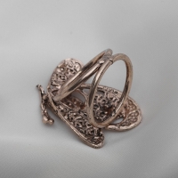 Кольцо для платка &laquo;Бабочка&raquo;, цвет золото в черненом золоте