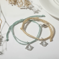 Браслеты &laquo;Неразлучники&raquo; на магните, планеты сияющие, цвет бежево-голубой, 18 размер