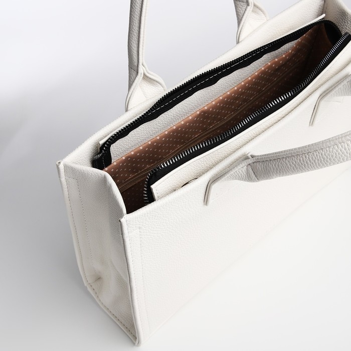 Сумка женская TEXTURA, тоут, средний размер, цвет белый