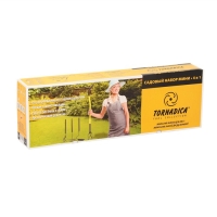 Набор инструмента TORNADICA «Мини 4», 4 предмета: рыхлитель, грабли, культиватор, бороздовичок Набор инструмента TORNADICA «Мини 4», 4 предмета: рыхлитель, грабли, культиватор, бороздовичок