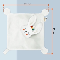 Комфортер - игрушка &laquo;Зайка Бонни&raquo;, погремушка, прорезыватель, цвет белый, Крошка Я