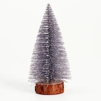 Новогодний декор &laquo;Ёлка в серебристом цвете с блёстками&raquo;, 8 &times; 8 &times; 15 см