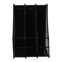 Лоток вертикальный для бумаг, 3 отделения, металлическая сетка, черный Лоток вертикальный для бумаг, 3 отделения, металлическая сетка, черный