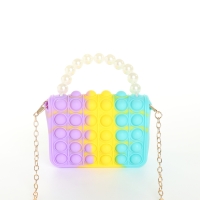 Сумка детская для девочки на замке &laquo;Выбражулька&raquo;, pop it, цвет сиреневый/жёлтый/бирюзовый