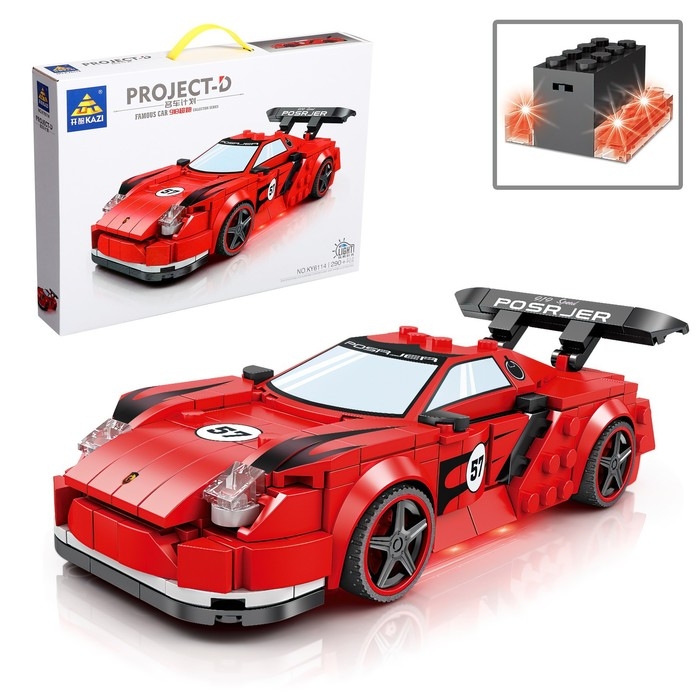 Конструктор Гонка «Редчемп», световые эффекты, 290 деталей Конструктор Гонка «Редчемп», световые эффекты, 290 деталей