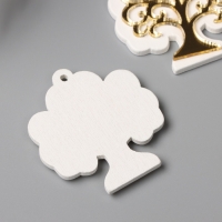 Декор для творчества дерево, пластик "Деревце" зеркальный набор 2 шт 4,1х4,8 см