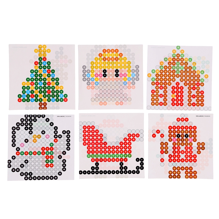 Аквамозаика &laquo;С Новым годом!&raquo;, 2400 шариков, 24 фигурки