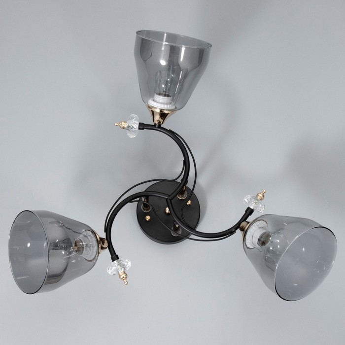 Люстра "Клео" 3хЕ27 40Вт черный 58х58х24см BayerLux