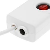 Сетевой фильтр Luazon Lighting, 5 розеток, 5 м, 3500 Вт, 3х1 мм2, 16 A, 220 В, c предохранителем, белый