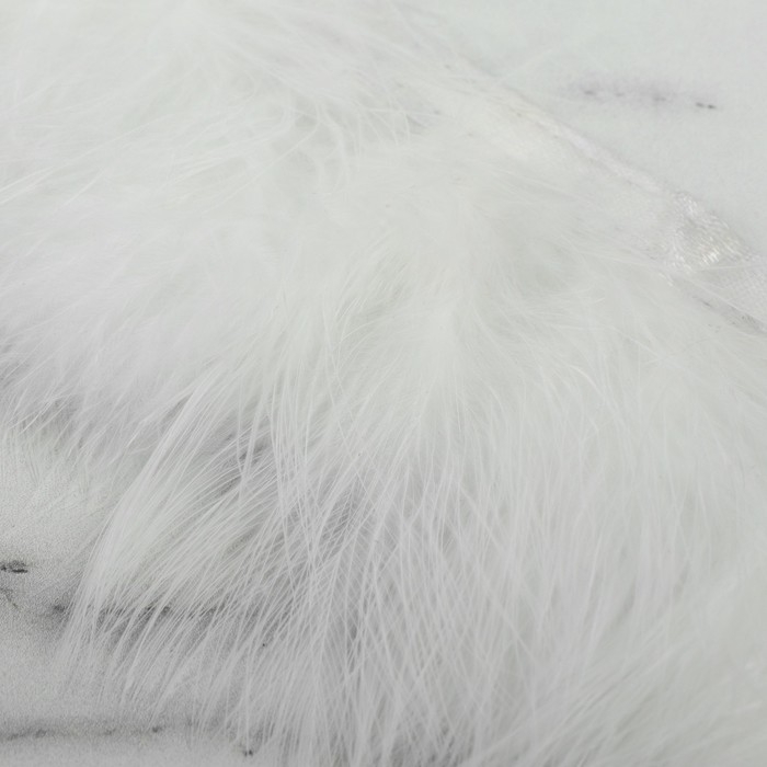 Тесьма с перьями марабу, 8-10 см, 5 &plusmn; 0,5 м, цвет белый