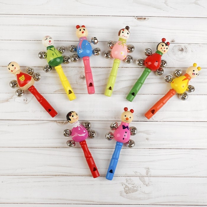 Погремушка с бубенцами &laquo;Букашки&raquo;, цвета МИКС