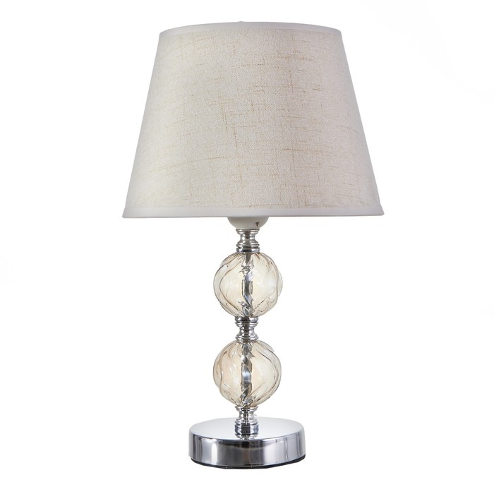 Лампа настольная 16715/1BG E27 40Вт хром/бежевый 22х22х36 см RISALUX