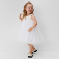 Платье для девочки MINAKU: PartyDress цвет белый, рост 98 Платье для девочки MINAKU: PartyDress цвет белый, рост 98
