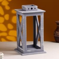 Кашпо деревянное "Фонарь. Прованс" 17х17х31 см Графит Кашпо деревянное "Фонарь. Прованс" 17х17х31 см Графит