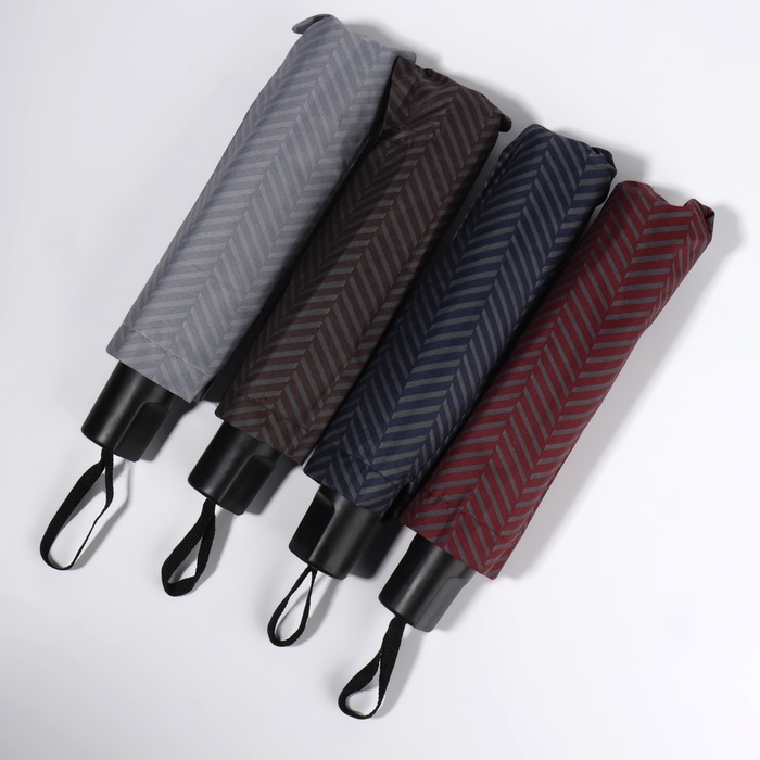 Зонт механический &laquo;Классика&raquo;, эпонж, 4 сложения, 8 спиц, R = 48/55 см, D = 110 см, цвет МИКС