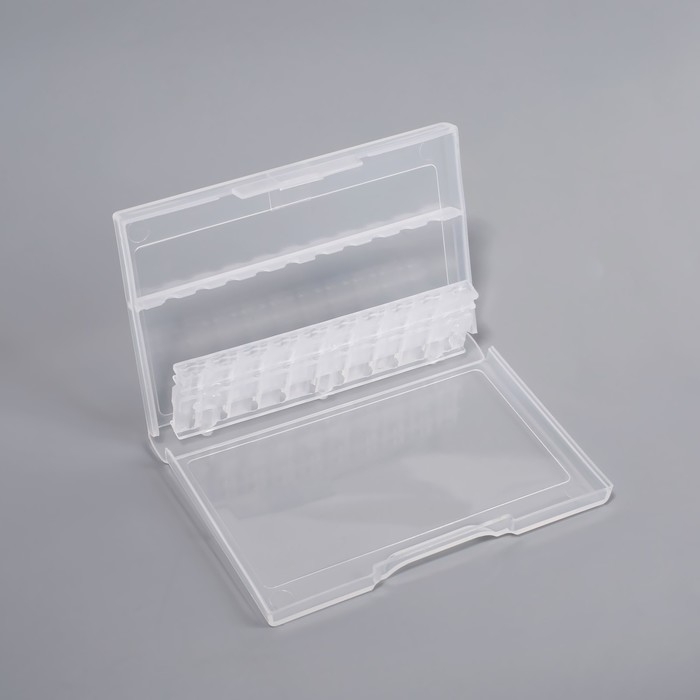 Органайзер для фрез, 10 отделений, 8,2 × 5,8 см, цвет прозрачный Органайзер для фрез, 10 отделений, 8,2 × 5,8 см, цвет прозрачный