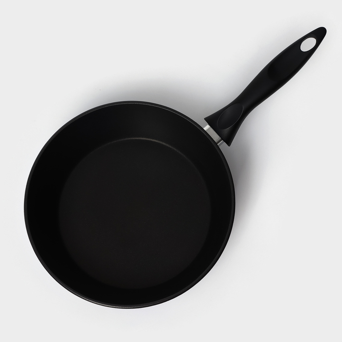 Сковорода &laquo;Надежда&raquo;, d=24 см, h=7,4 см, пластиковая ручка, антипригарное покрытие, цвет чёрный