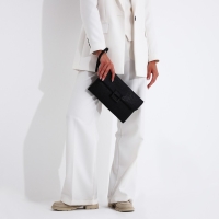 Сумка-клатч на магните, цвет чёрный