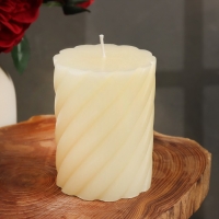 Свеча-цилиндр ароматическая витая "Гардения жасминовидная", 7,5х10 см