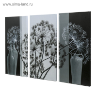 Картина модульная на подрамнике "Воздушный цветок" 99x65 см. (3-33х65)