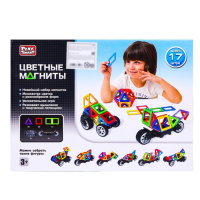 Конструктор магнитный &laquo;Цветные магниты&raquo;, 17 деталей