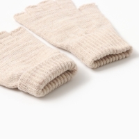 Перчатки (митенки) женские, цвет бежевый, 18 Перчатки (митенки) женские, цвет бежевый, 18
