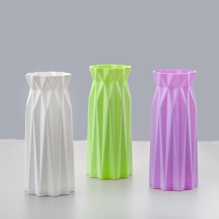 Ваза для цветов, 8,8&times;17,8 см, 750 мл, цвет МИКС