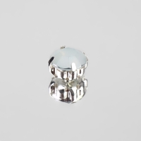 Стразы пришивные &laquo;Круг&raquo;, в оправе, d = 10 мм, 20 шт, цвет белый опал