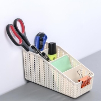 Органайзер &laquo;Вязание&raquo;, 4 секции, цвет белый ротанг