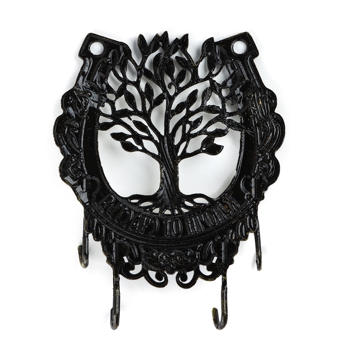 Ключница настенная &laquo;Ключи от счастья&raquo;, дерево, 9.6 х 10.7 см