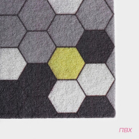 Коврик придверный грязезащитный Доляна &laquo;Гамма&raquo;, вырезной, 60&times;90 см, цвет серый