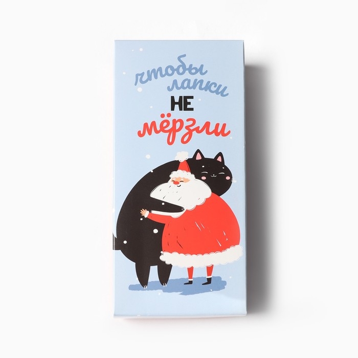 Набор новогодний женских носков KAFTAN "Чтобы лапки не мерзли" размер 36-39 (23-25 см), 5 пар