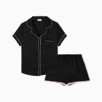 Пижама женская (рубашка и шорты) KAFTAN Leo black collection р-р 44-46