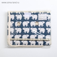 Короб стеллажный для хранения с крышкой &laquo;Северные мишки&raquo;, 25&times;20&times;17 см, цвет синий