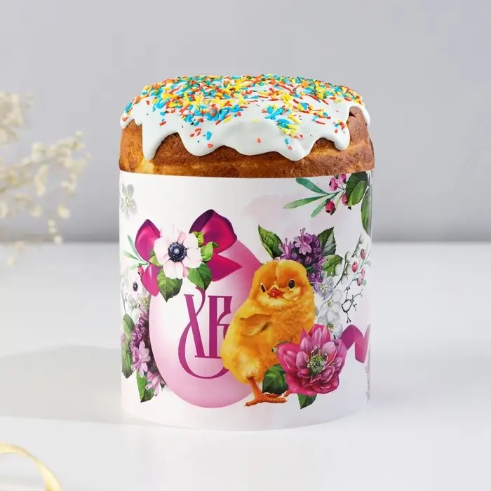 Форма ободок для кулича &laquo;ХВ&raquo; на пасху, 32.2&times;9 см