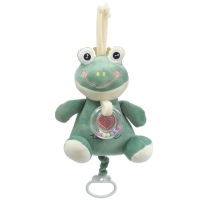 Подвеска музыкальная &laquo;Лягушастик&raquo;, заводная, с погремушкой, на кроватку, коляску, Крошка Я