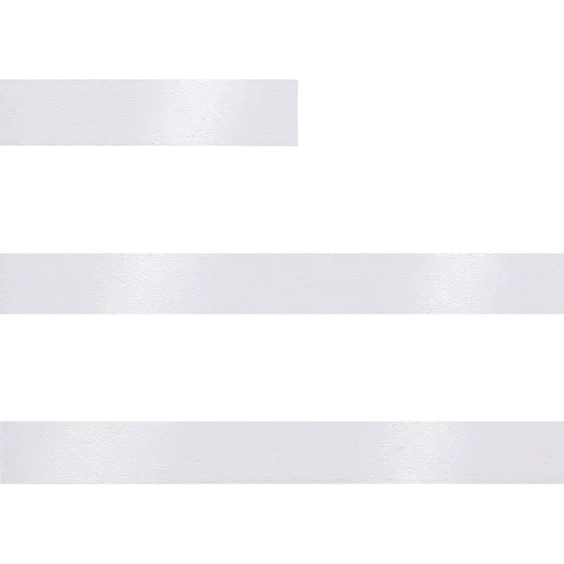 Лента сатиновая Satin 10 S, белая, 30 см