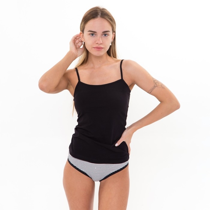 Майка женская, цвет чёрный, р-р 50