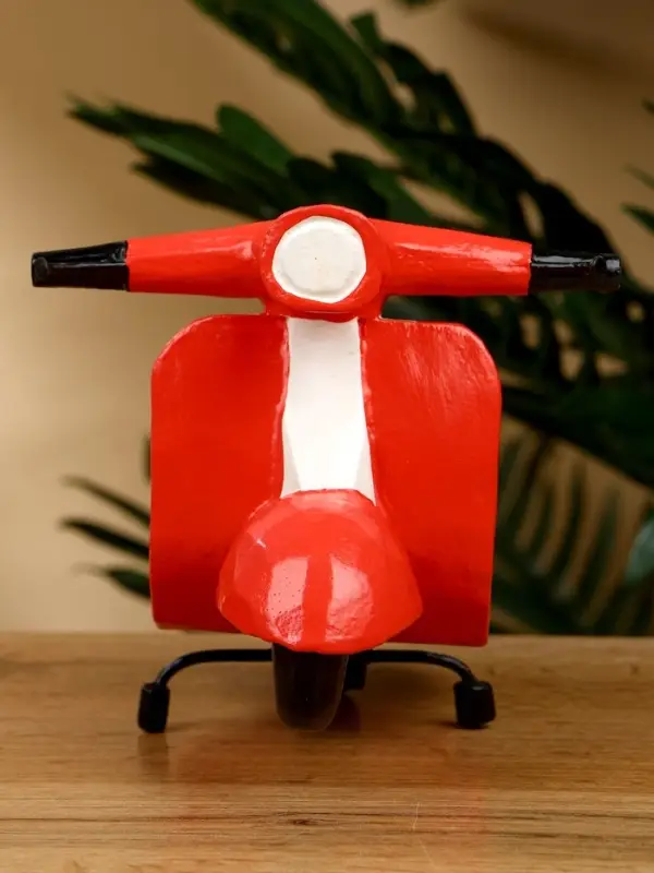 Сувенир "Мопед" дерево 20х13х14 см, цв. красный