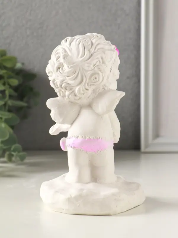 Фигурка гипс &laquo;Ангел со скрипкой&raquo;, 14&times;9&times;9 см, белый с росписью