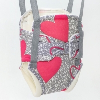 Прыгунки №1, 2в1 &laquo;Розовые сердечки&raquo; (прыгунки, качели, тарзанка)